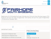 Tablet Screenshot of fairhopeyouthbaseball.com